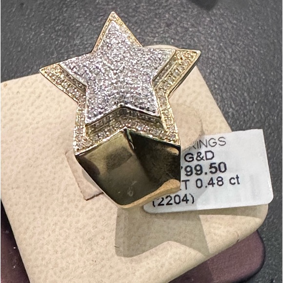 Gold and diamond ring all gold and real diamonds
